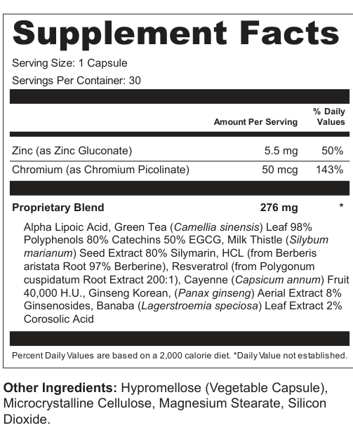 Supplement Facts for Cascade Drift